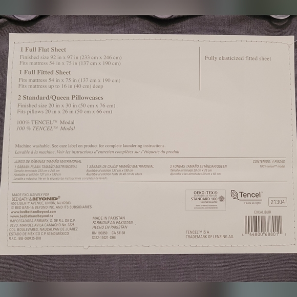 Studio 3B- (FULL)Jersey Knit 4 Piece Sheet Set NEW - Picture 2 of 3